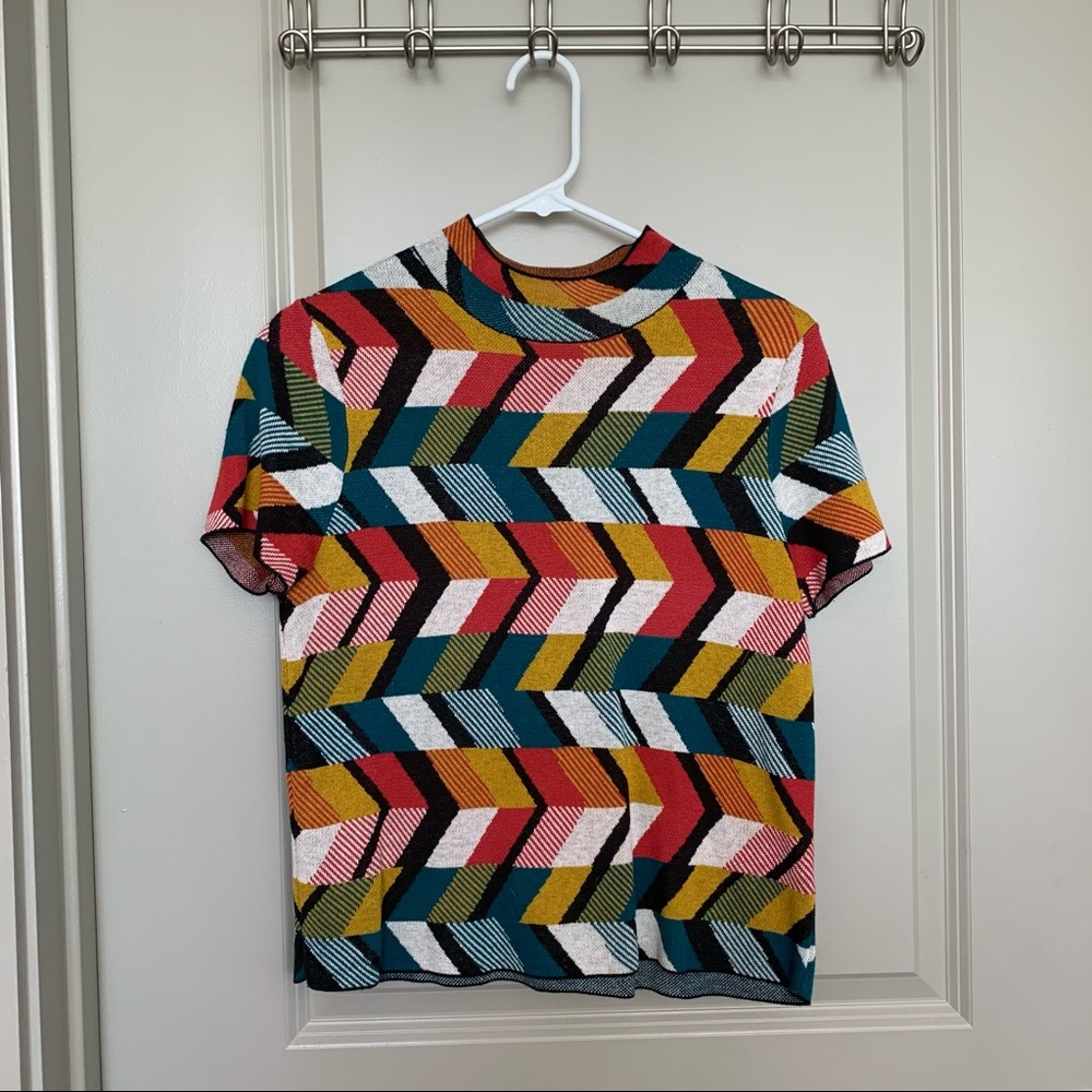 Maeve Anthropologie Short Sleeved Sweater